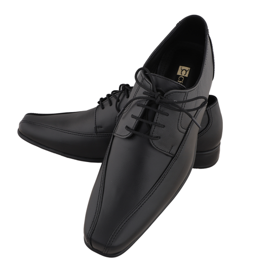 Chamda Men’s Formal Lace-Up Leather Shoes – Black