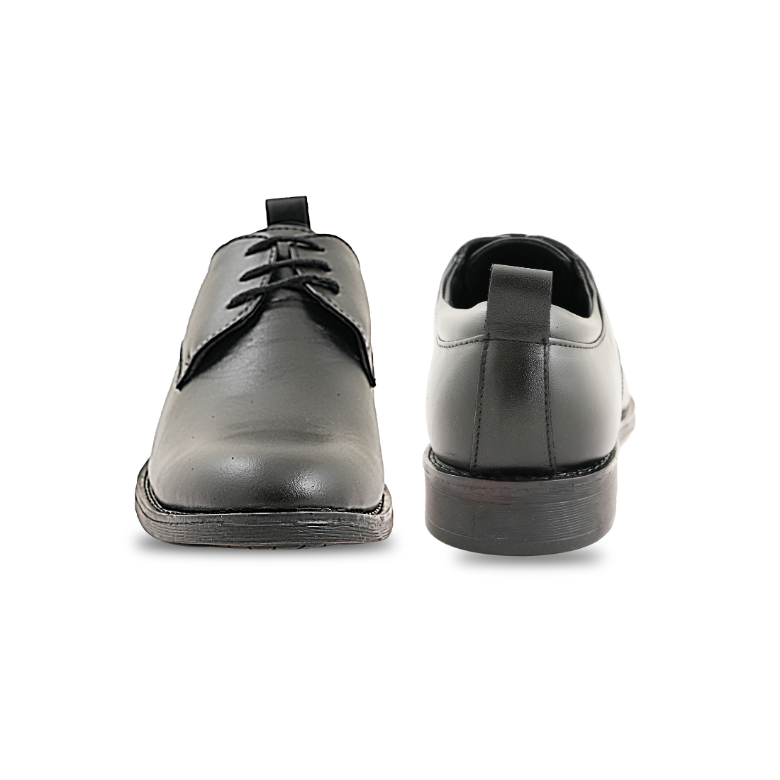 Chamda Classic Black Leather Lace-Up Formal Shoes