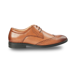 Chamda Men’s Tan Brown Formal Leather Lace-Up Shoes