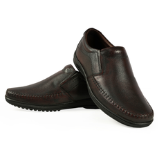 Chamda Men’s Dark Brown Slip-On Casual Shoes