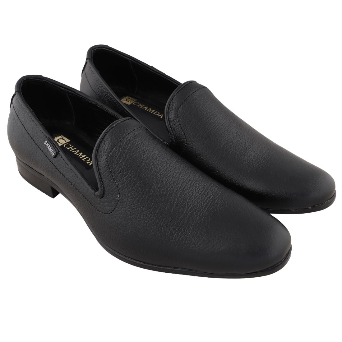 Chamda Men’s Black Formal Leather Loafers