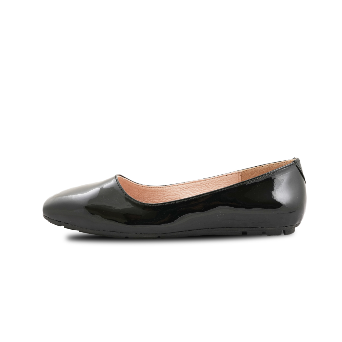 Chamda Women’s Black Patent Finish Ballet Flats