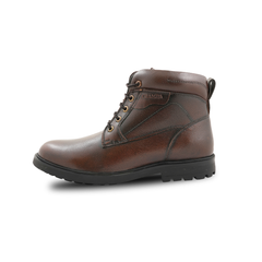 Chamda Classic Dark Brown Leather Ankle Boots