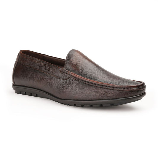 Chamda Men’s Brown Formal Leather Slip-On Shoes