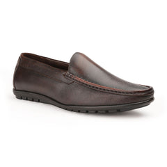 Chamda Men’s Brown Formal Leather Slip-On Shoes
