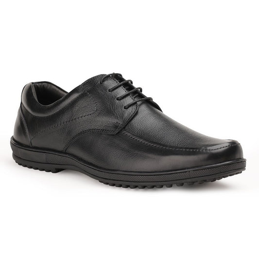 Chamda Men’s Black Formal Leather Lace-Up Shoes