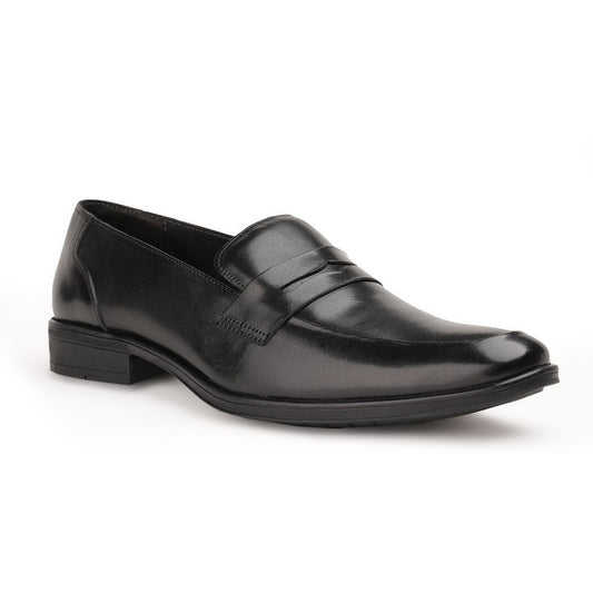 Chamda Men’s Black Formal Leather Penny Loafers