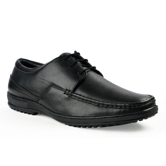 Chamda Men’s Black Formal Leather Lace-Up Shoes