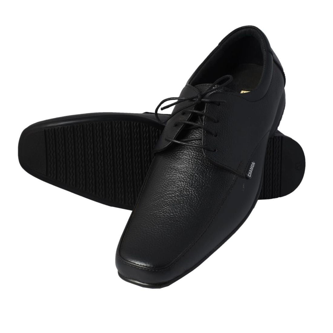 Chamda Men’s Black Formal Leather Lace-Up Shoes