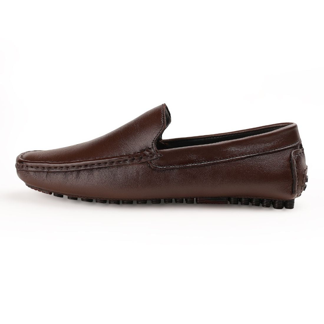 Chamda Men’s Brown Leather Slip-On Loafers