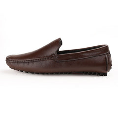 Chamda Men’s Brown Leather Slip-On Loafers
