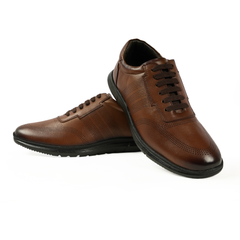 Chamda Men’s Brown Lace-Up Casual Shoes