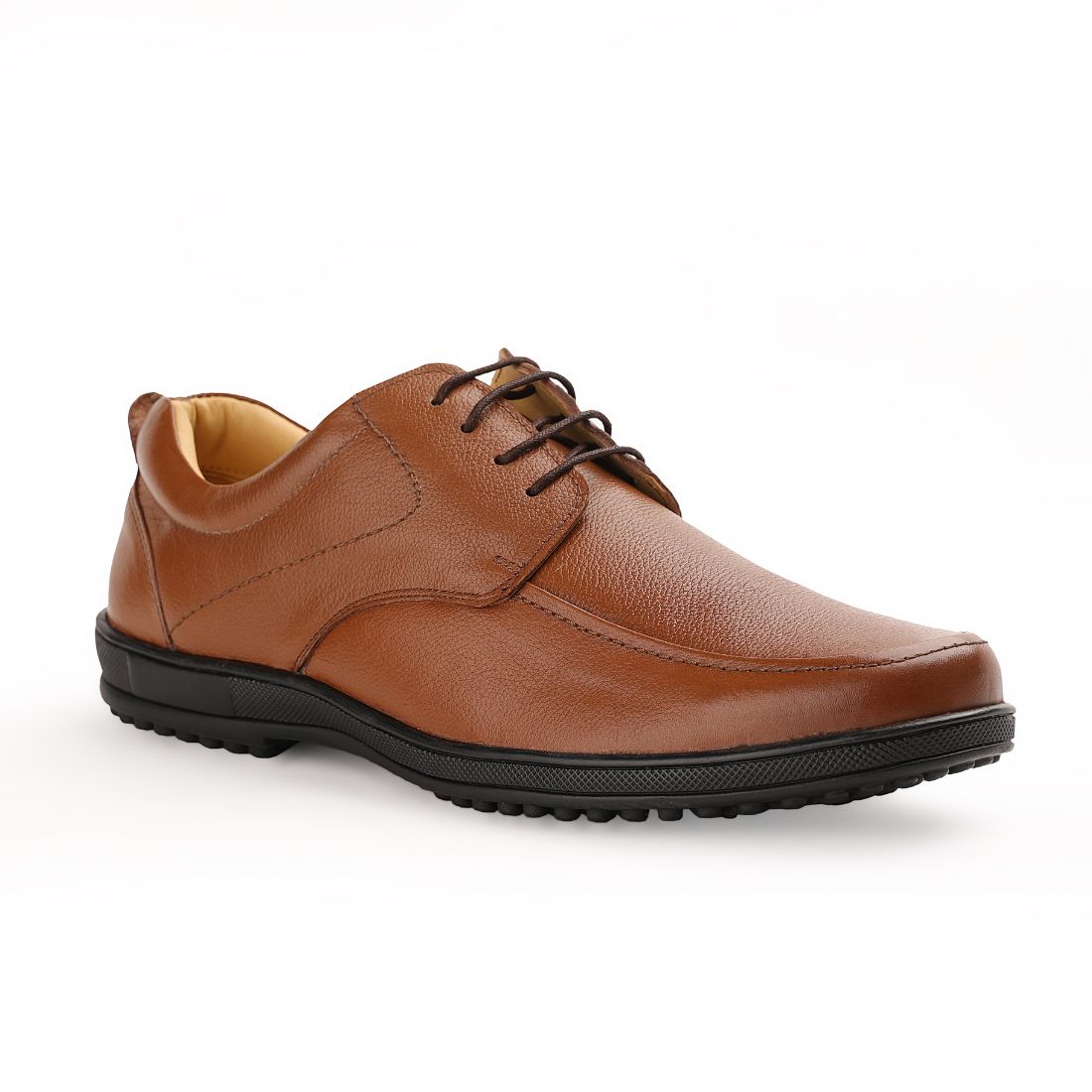 Chamda Men’s Brown Formal Leather Lace-Up Shoes