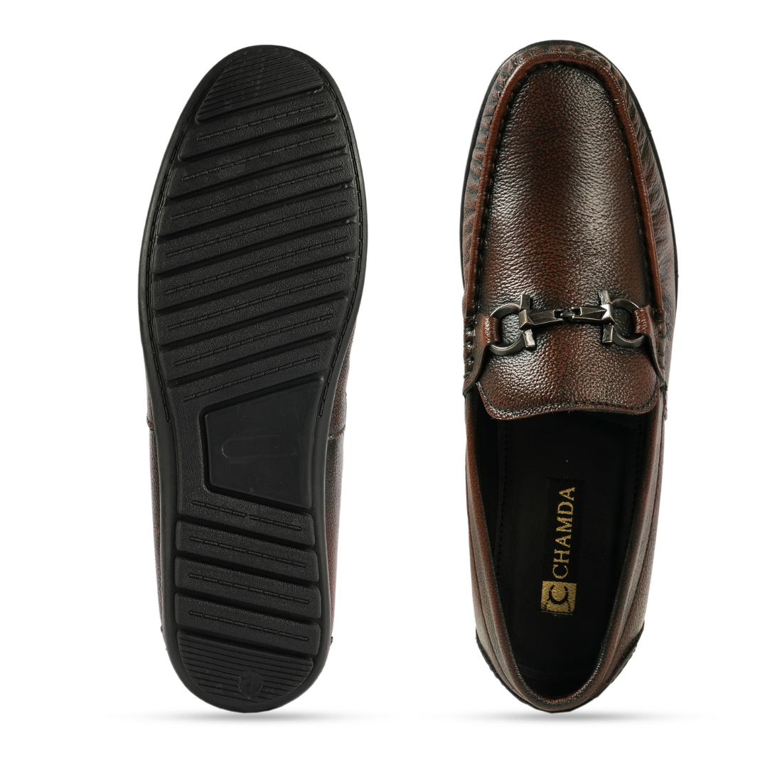 Chamda Men’s Dark Brown Horsebit Loafers