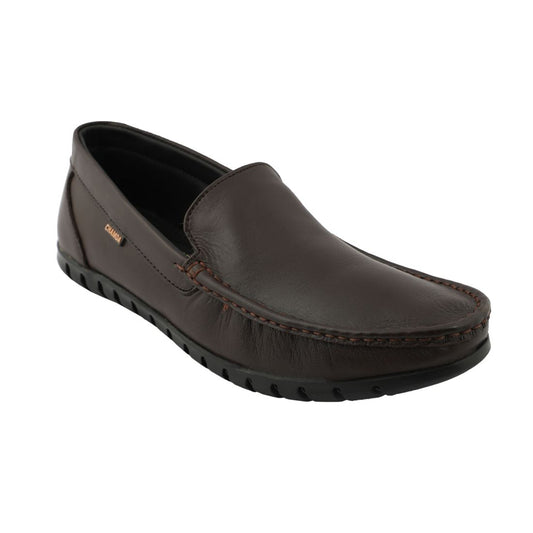 Chamda Men’s Dark Brown Slip-On Leather Loafers