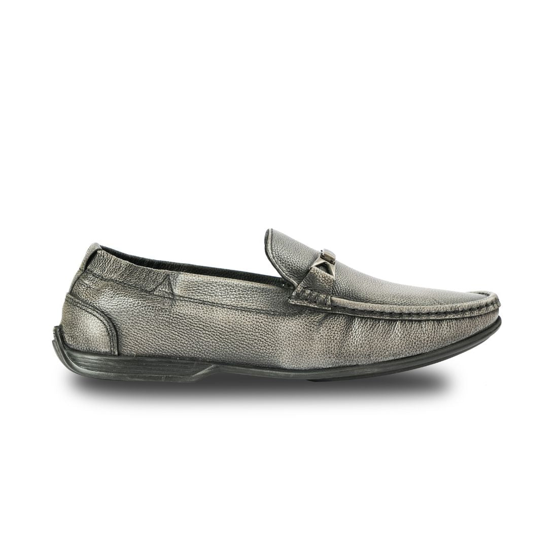 Chamda Men’s Grey Formal Leather Loafers