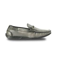 Chamda Men’s Grey Formal Leather Loafers