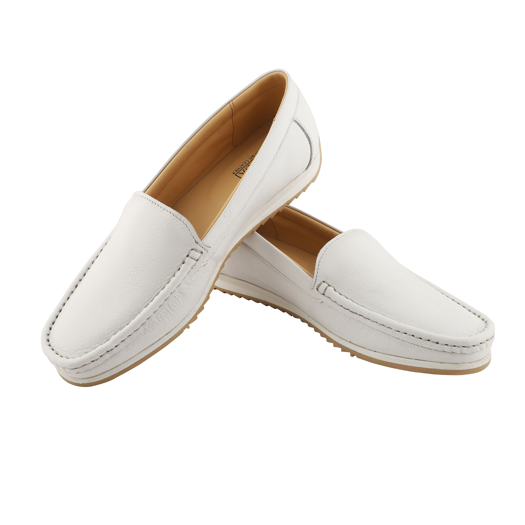 Chamda Women’s White Slip-On Loafers