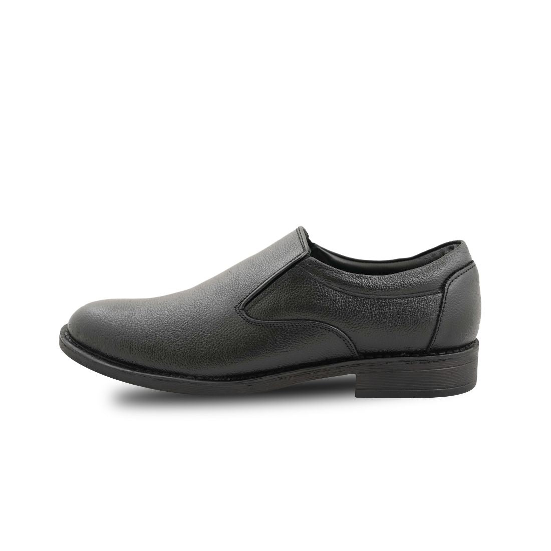 Chamda Men’s Black Formal Leather Slip-On Loafers