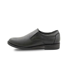 Chamda Men’s Black Formal Leather Slip-On Loafers