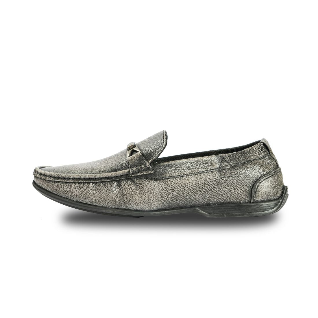 Chamda Men’s Grey Formal Leather Loafers