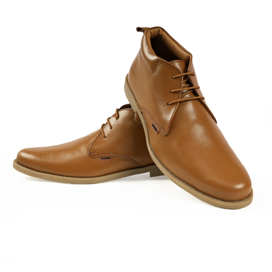 Chamda Men’s Tan Leather Ankle Boots