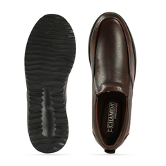 Chamda Men’s Comfort Slip-On Genuine Leather Shoes – Dark Brown