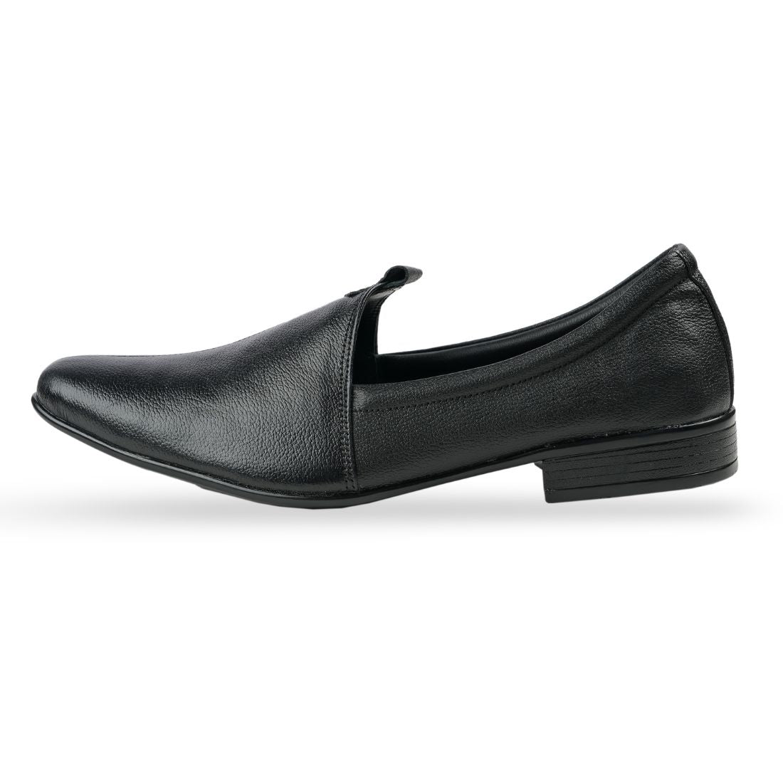 Chamda Men’s Black Formal Leather Slip-On Shoes