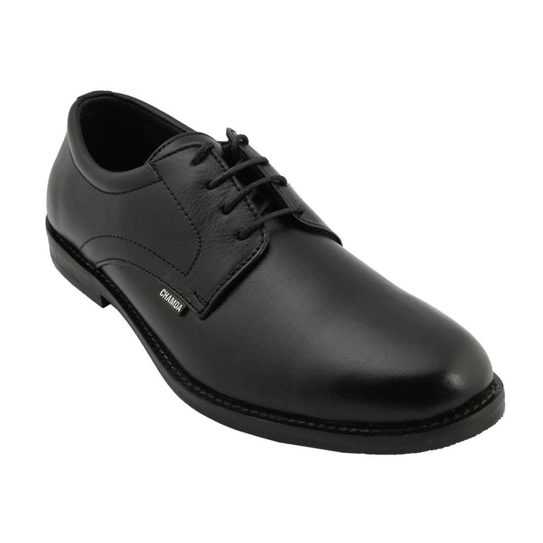 Chamda Men’s Black Formal Leather Lace-Up Shoes