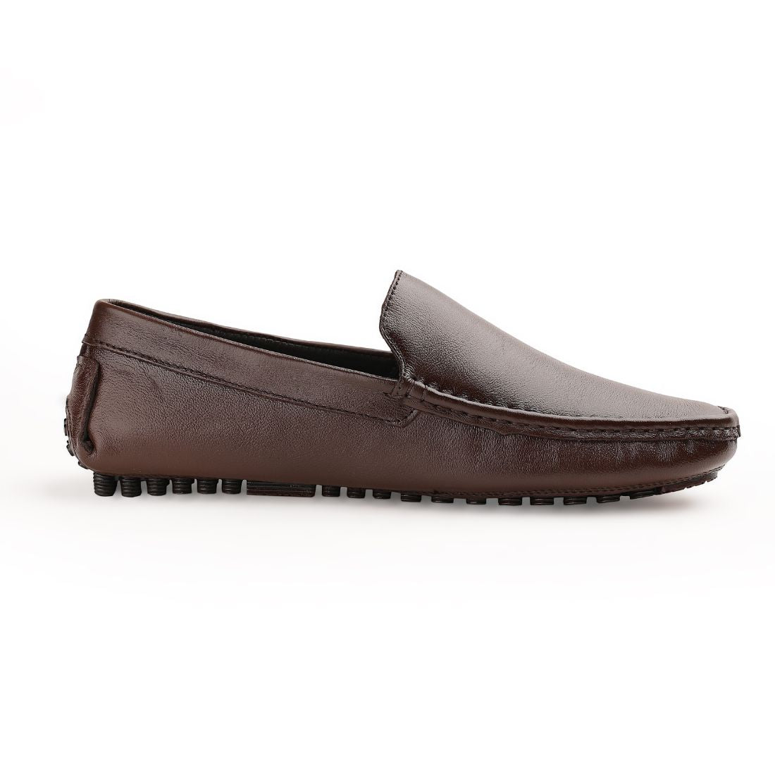 Chamda Men’s Brown Leather Slip-On Loafers