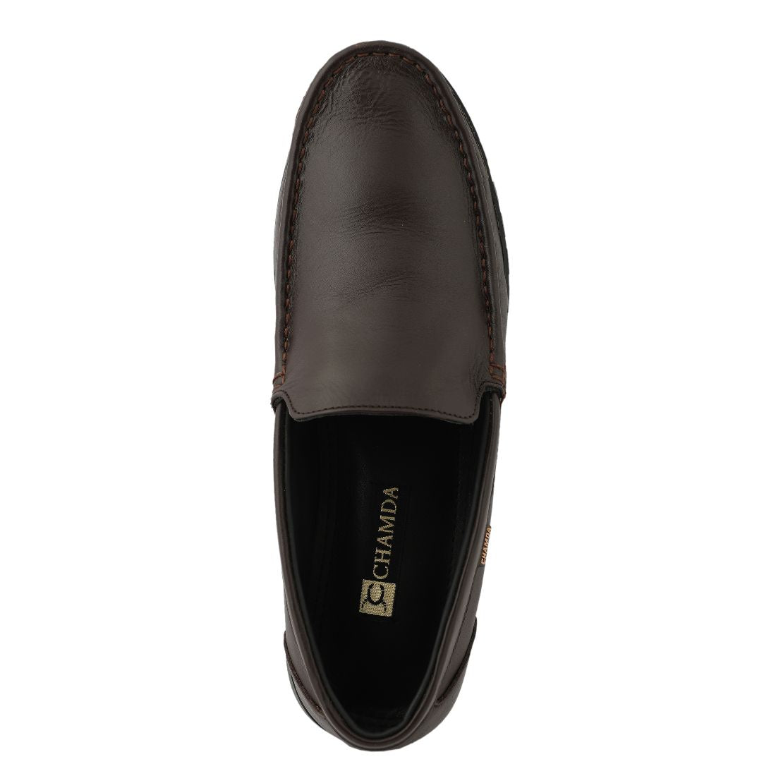 Chamda Men’s Dark Brown Slip-On Leather Loafers