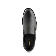 Chamda Men’s Black Formal Leather Slip-On Loafers