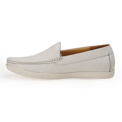 Chamda Men’s White Formal Leather Slip-On Shoes
