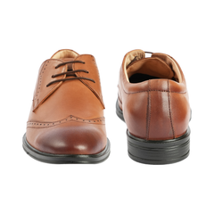 Chamda Men’s Tan Brown Formal Leather Lace-Up Shoes