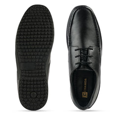 Chamda Men’s Black Formal Leather Lace-Up Shoes