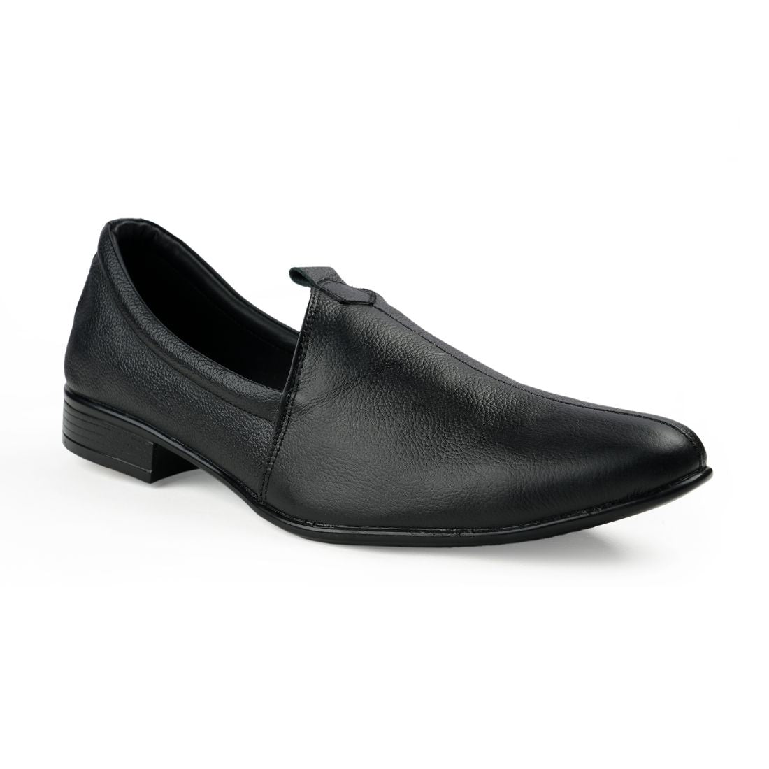 Chamda Men’s Black Formal Leather Slip-On Shoes