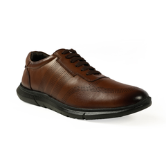 Chamda Men’s Brown Lace-Up Casual Shoes
