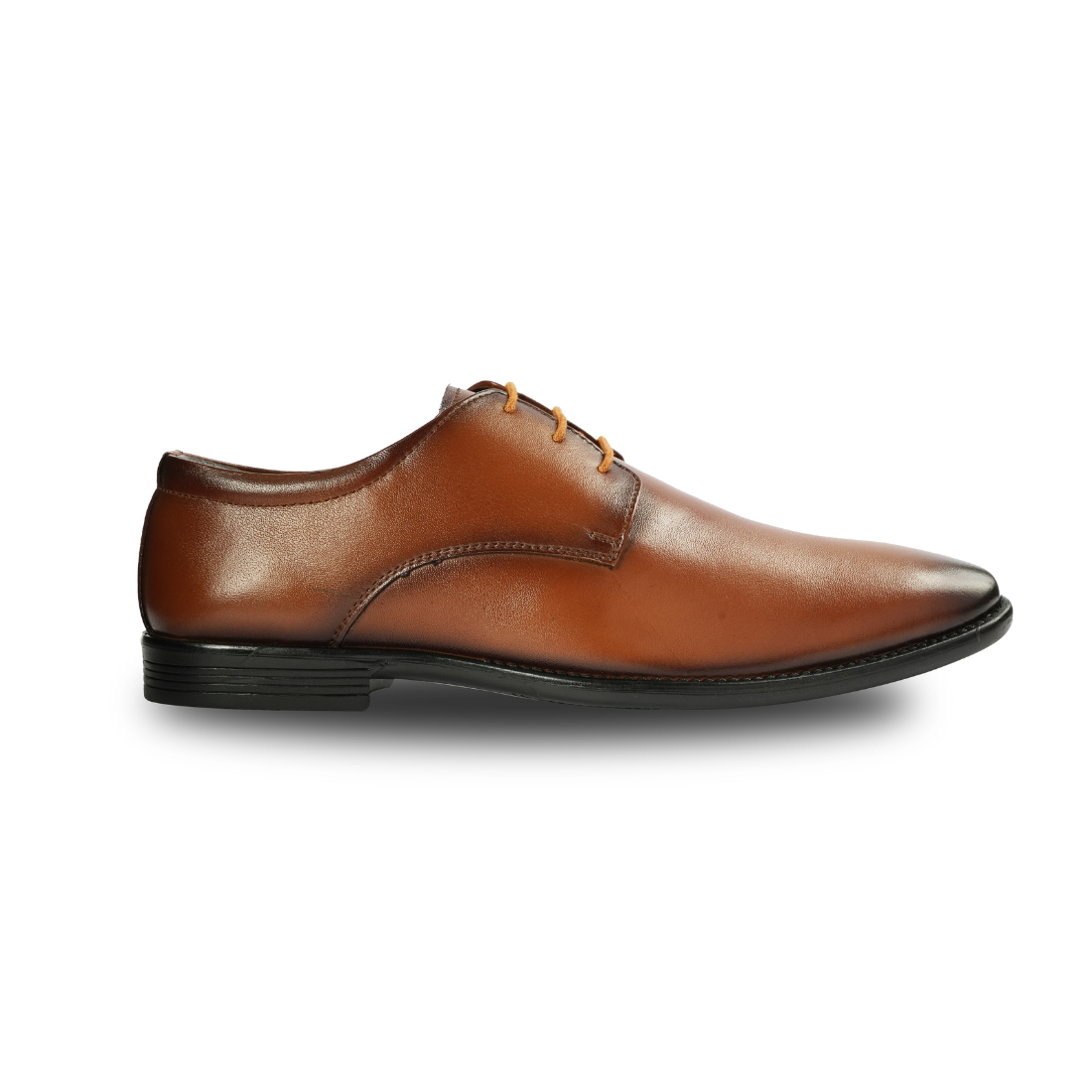 Chamda Classic Brown Lace-Up Formal Genuine Leather Shoes for Men