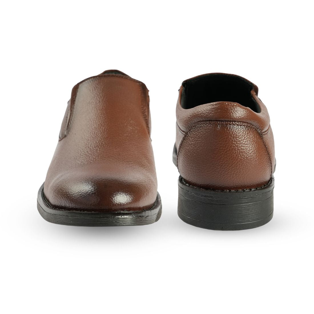 Chamda Men’s Brown Formal Leather Slip-On Loafers