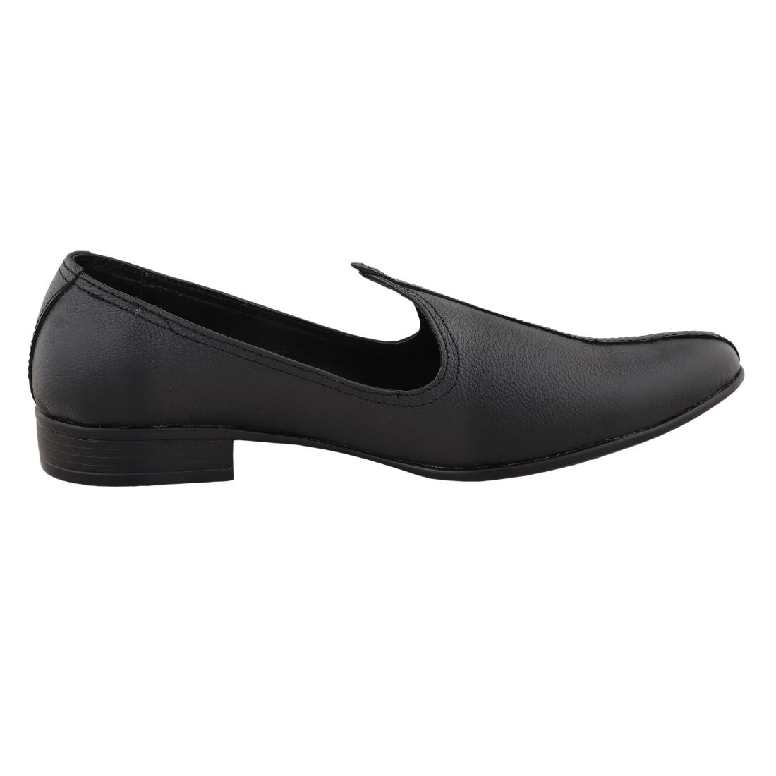 Chamda Men’s Black Formal Leather Slip-On Loafers