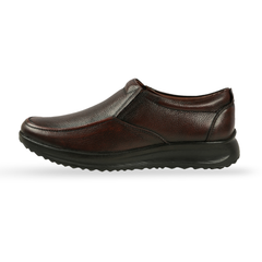 Chamda Men’s Comfort Slip-On Genuine Leather Shoes – Dark Brown