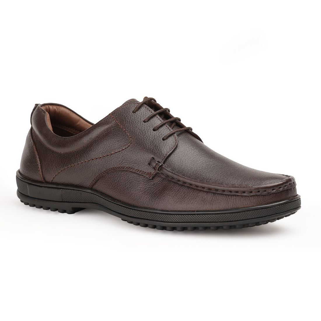 Chamda Men’s Dark Brown Formal Leather Lace-Up Shoes