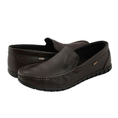 Chamda Men’s Dark Brown Slip-On Leather Loafers