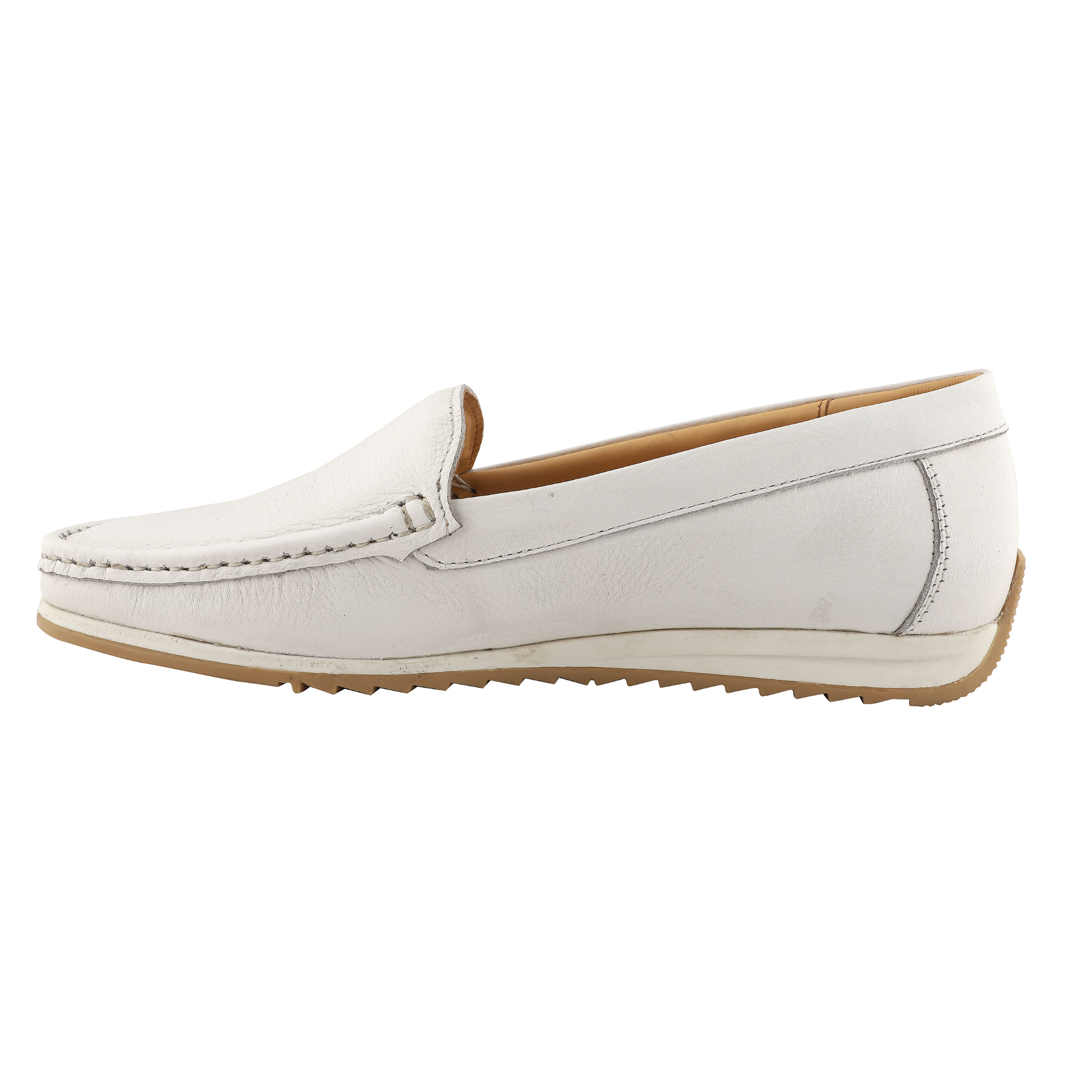 Chamda Women’s White Slip-On Loafers