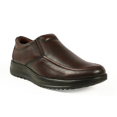 Chamda Men’s Comfort Slip-On Genuine Leather Shoes – Dark Brown