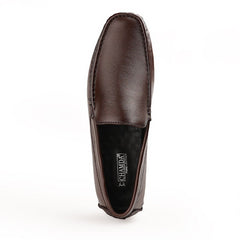 Chamda Men’s Brown Leather Slip-On Loafers