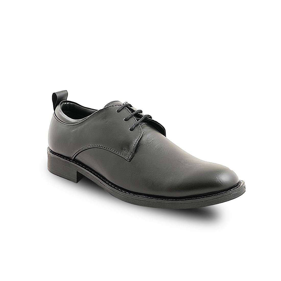 Chamda Classic Black Leather Lace-Up Formal Shoes