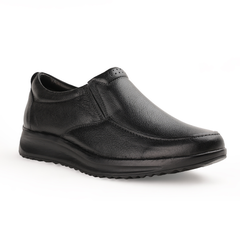 Chamda Men’s Classic Slip-On Genuine Leather Formal Shoes – Black