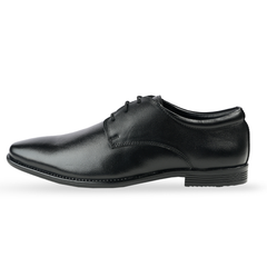 Chamda Men’s Lace-Up Formal Genuine Leather Shoes – Black