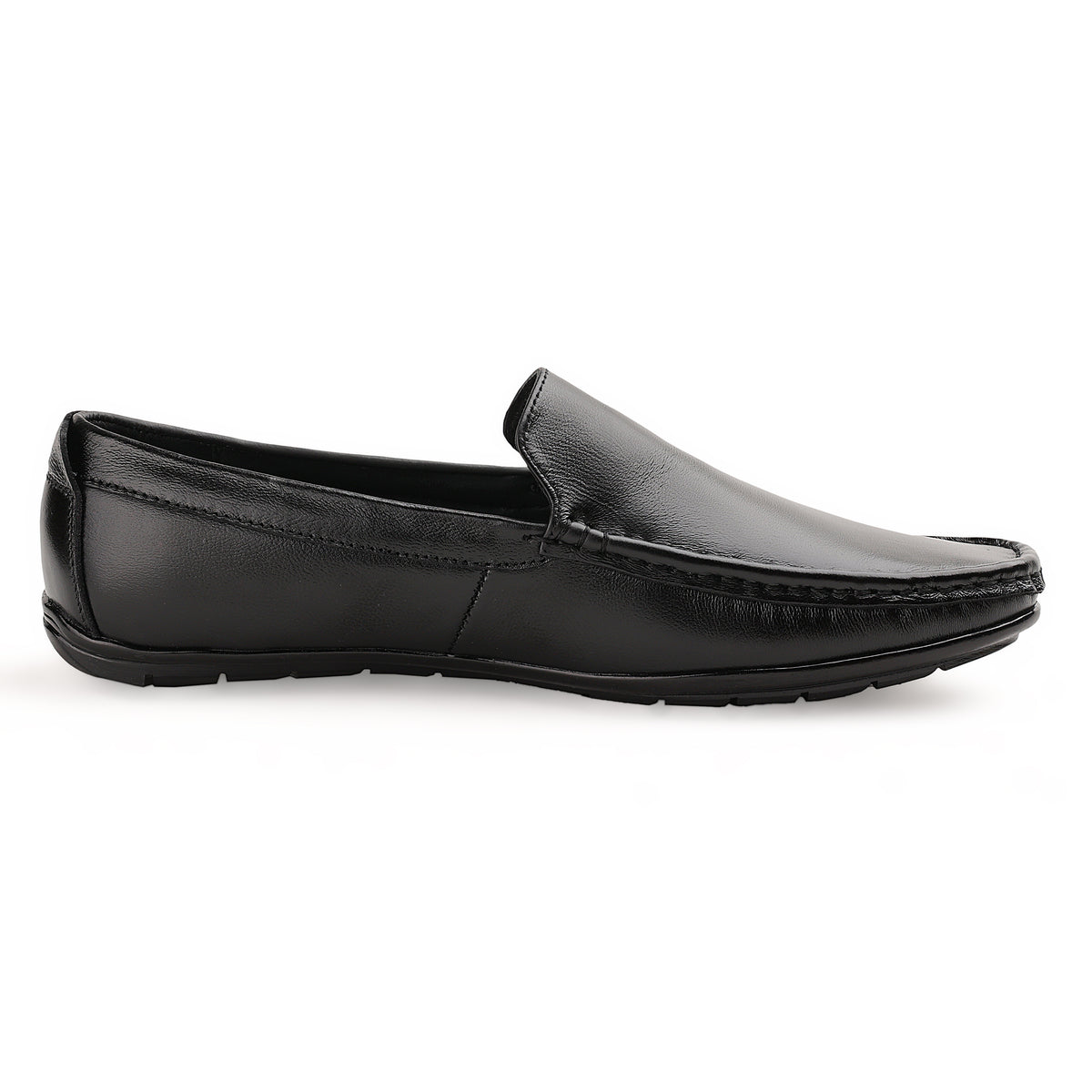Chamda Men’s Black Slip-On Loafers
